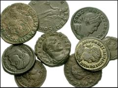 MIXED LOT. Lot of nine Æ. Lot includes: EGYPT, Alexandria. Claudius II Gothicus . BI Tetradrachm. Dated RY 2. Eagle with palm // MAXIMINUS II. Æ Follis. Nicomedia mint. Genius // MAXENTIUS II. Æ Folli