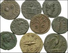 [Roman Imperial] MIXED LOT. Lot of nine Æ Semisses and Quadrantes. Lot includes the following: Augustus. Quadrans. RIC I 424 // Nero. Semis. RIC I 224 // Nero. Semis. RIC I 260 // Vespasian. Quadrans.
