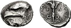 ELIS, Olympia. 94th Olympiad. 404 BC. AR Stater (12.36 g, 6h). Unsigned dies by the artist Da-. Estimate $7500 ELIS, Olympia. 94th Olympiad. 404 BC. AR Stater (12.36 g, 6h). Unsigned dies by the artis