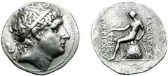 SELEUKID KINGS of SYRIA. Antiochos I Soter. 281-261 BC. AR Tetradrachm (16.78 g, 12h). Smyrna mint. Estimate $1000 SELEUKID KINGS of SYRIA. Antiochos I Soter. 281-261 BC. AR Tetradrachm (16.78 g, 12h)