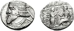 KINGS of PARTHIA. Artabanos IV. Circa 80-90 AD. BI Tetradrachm (13.52 g, 12h). Seleukeia on the Tigris mint. Dated 391 SE (80 AD). Estimate $750  KINGS of PARTHIA. Artabanos IV. Circa 80-90 AD. BI Tet