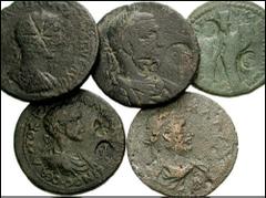 [Large Lots] ROMAN PROVINCIAL. Lot of thirty-seven countermarked Æ of Phrygia-Cilicia. 1st-3rd century AD. Estimate $500 [Large Lots] ROMAN PROVINCIAL. Lot of thirty-seven countermarked Æ of Phrygia-C