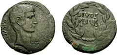 OCTAVIAN. 38 BC. Æ Sestertius or Dupondius (16.99 g, 3h). Southern Italian(?) mint. Estimate $300 OCTAVIAN. 38 BC. Æ Sestertius or Dupondius (16.99 g, 3h). Southern Italian(?) mint. Bare head of Octav