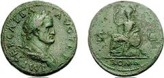 GALBA. 68-69 AD. Æ Sestertius (26.34 g, 7h). Rome mint. Struck circa June-August 68 AD. Estimate $500 GALBA. 68-69 AD. Æ Sestertius (26.34 g, 7h). Rome mint. Struck circa June-August 68 AD. Laureate a