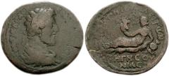 CILICIA, Pompeiopolis. Commodus. 177-192 AD. Æ 35mm (20.84 g). Laureate, draped and cuirassed bust right / Fountain Sunias reclinging left, holding cornucopiae and resting on overturned kantharos. For