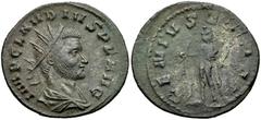 Roman Imperial Claudius II Gothicus. AD 268-270. Antoninianus (22mm, 3.29 g, 12h). Rome mint. 1st emission, circa October-November AD 268. IMP CLAVDIVS P L (sic) AVG, radiate, draped, and cuirassed bu