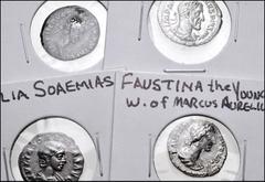 Large Lots ROMAN. Imperial. Lot of twelve (12) AR denarii & antoniniani. Includes: Denarii: Domitian // Vespasian // Nerva // Faustina Junior // Septimius Severus // Julia Soaemias // Maximinus I // A