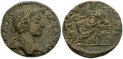LYDIA, Tabala. Severus Alexander. 222-235 AD. Æ 21mm (5.87 g). Laureate head right / TABA-ΛEΩN, Kybele seated left holding patera, left elbow resting on drum. BMC Lydia pg. 291, 16; SNG Copenhagen 568
