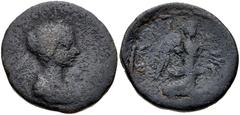 Roman Provincial ARCADIA, Mantinea. Plautilla. Augusta, AD 202-205. Æ Assarion (21mm, 5.57 g, 10h). Draped bust right / Nike advancing right, holding wreath and [palm fron]. BCD Peloponnesos 1510.6 (t