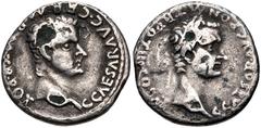 Roman Imperial Gaius (Caligula). AD 37-41. Fourrée Denarius (17mm, 2.71 g, 12h). Struck AD 40 or later. C CAISOR AVG PON M TR POT III COS III, laureate head of Caligula right / C CAESAR AVG GERM P M T