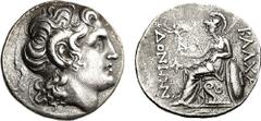 BITHYNIA, Kalchedon. Mid 3rd century BC. AR Tetradrachm (16.71 g, 1h). Imitating Lysimachos-type tetradrachms. Diademed head of the deified Alexander right, with horn of Ammon / KALCA-DONIWN, Athena N