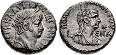 The Staffieri Collection EGYPT, Alexandria. Nero, with Poppaea. AD 54-68. BI Tetradrachm (23mm, 13.45 g, 12h). Dated RY 9 (AD 62/63). NЄPΩ KΛAY KAIC CЄB ΓЄP AYTO, laureate head of Nero right / ΠΟΠΠ[ΑΙ