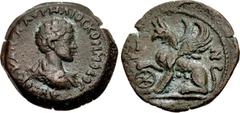 The Staffieri Collection EGYPT, Alexandria. Commodus. As Caesar, AD 166-177. Æ Diobol (23mm, 7.75 g, 12h). Dated RY 17 of Marcus Aurelius (AD 176/177). AVTOK • KAIC • Λ • AVΡΗΛΙΟC KOMMO∆OC, bareheaded