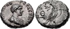 The Staffieri Collection EGYPT, Alexandria. Geta. As Caesar, AD 198-209. BI Tetradrachm (24mm, 14.68 g, 12h). Dated RY 9 of Septimius Severus (AD 200/201). [Π CЄ]ΠTIMIOC ΓЄTAC KAICA[P], bareheaded, dr