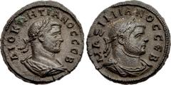 The Staffieri Collection EGYPT, Alexandria. Diocletian, with Maximianus. AD 284-305. Potin 'Argenteus' (19mm, 3.58 g, 12h). Without a date, but struck circa May/June–September/October AD 298. ∆IOKΛHTI