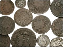 GREECE and IONIAN ISLANDS. Lot of 23 Minor coins. Lot includes: Æ 1 Lepton. Dated 1831. KM 9. Near VF, a little off center // Æ 5 Lepton. Dated 1833. KM 16. Good VF // Same. Fine, edge bumps // Same. 