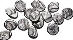 Large Lots GREEK. Asia Minor. Lot of fifteen (15) Phaselis AR Tetrobols. All coins: LYCIA, Phaselis. Circa 500-440 BC. AR Tetrobol. Prow of galley right or left / Stern of galley right or left. Fine t