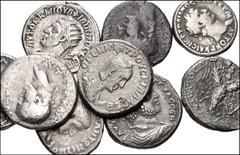Large Lots ROMAN. Provincial. Lot of nine (9) silver coins. Includes: Eight (8) AR/BI Tetradrachms from various mints, Augustus to Herennia Etruscilla // One (1) AR Tridrachm of Trajan from Caesarea-E