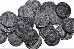 Large Lots ROMAN. Imperial. Lot of twenty (20) Æ Folles from Licinius I to Constantius II. Includes: Licinius I (4) // Licinius II (4) // Constantine I (7) // Crispus (4) // Constantius II (1). Good V