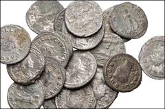 Large Lots ROMAN. Imperial. Lot of twenty-one (21) Antoniniani. Includes: Trebonianus Gallus // Valerian I //Gallienus (16) // Saloninus, as Caesar (3). About Fine to VF, many with deposits. LOT SOLD 