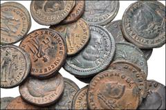 Large Lots ROMAN. Imperial. Lot of twenty-one (21) Æ coins. Includes: Post Reform radiate of Diocletian // Folles of: Diocletian // Maximianus (5) // Constantius I // Galerius, as Caesar (3) // Galeri