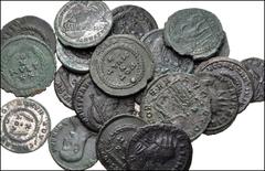 Large Lots ROMAN. Imperial. Lot of twenty (20) late Æ. Includes: Antoniniani of: Aurelian, with Vaballathus (2) // Florian // Æ Folles of: Licinius II, as Caesar // Constantine I (2) // Commemorative 