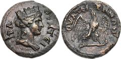 Roman Provincial LYDIA, Thyateira. Pseudo-autonomous issue. Time of Hadrian, AD 117-138. Æ (24mm, 6.99 g, 12h). Draped bust of Tyche of Thyateira right, wearing mural crown / Eagle standing facing on 