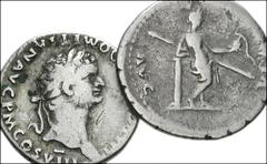 CISTOPHORIC TETRADRACHM LOT. Lot of two (2) Cistophoric Tetradrachms. Lot includes: Domitia / Venus standing. RSC 19 // Domitia and Domitian. Draped bust right / Laureate head right. RSC 2. Coins aver