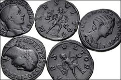 Large Lots ROMAN. Imperial. Lot of ten (10) Æ Sestertii of Severus Alexander and Julia Mamaea. Includes the following RIC numbers:SEVERUS ALEXANDER. 538 (2) // 635 (2) // 642 (2) // 648 // JULIA MAMAE