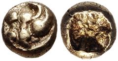 Greek KINGS of LYDIA. temp. Ardys – Alyattes. Circa 630s-564/53 BC. EL Twenty-fourth Stater (5mm, 0.50 g). Sardes mint. Paw of lion / Incuse punch. Karwiese series I, type 3 (Ephesos); SNG Kayhan 1016