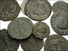 [Roman Imperial] MIXED LOT. Lot of ten Roman Æ and AR. Philip I. 244-249 AD. AR Antoninianus // Salonina. Augusta, 253-268 AD. Antoninianus // Diocletian. 284-305 AD. Æ Follis. Aquileia // Maximianus.