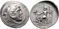 Greek ISLANDS off IONIA, Chios. Circa 190-165 BC. AR Tetradrachm (34mm, 16.89 g, 12h). In the name and types of Alexander III of Macedon. Eukles, magistrate. Head of Herakles right, wearing lion skin 