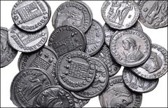 Large Lots ROMAN. Imperial. Lot of twenty (20) Æ Folles from Licinius I to Constantius II. A mix of 'camp-gate' and 'Jupiter' types. Various mints. Includes the following: Licinius I (9) // Licinius I