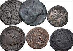 Large Lots ROMAN. Imperial. Lot of twenty-seven (27) late Roman Æ coins. Includes: Licinius I (3) // Licinius II, as Caesar // Constantine I (13) // Crispus, as Caesar (2) // Constantius II, as Caesar