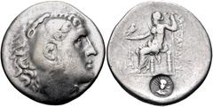 Greek LYCIA, Phaselis. Circa 221/0-189/8 BC. AR Tetradrachm (31mm, 16.06 g, 1h). In the name and types of Alexander III of Macedon. Dated CY 8 (214/3 BC). Head of Herakles right, wearing lion skin / Z