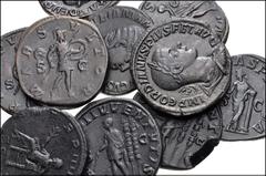 Large Lots ROMAN. Imperial. Lot of ten (10) Æ Sestertii from Severus Alexander to Gordian III. Includes: Severus Alexander (3) // Julia Mamaea. Draped bust right, wearing stephane / FELICI TAS PVBLICA