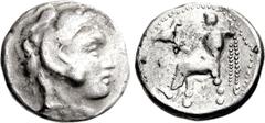 CELTIC, Lower Danube(?). Uncertain tribe. 1st century BC. AR Tetradrachm (16.81 g, 6h). Head of Herakles right, wearing lion skin / Zeus Aëtophoros seated left. Unpublished in the standard references.