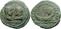Gordian III, with Tranquillina. AD 238-244. Æ 26mm (9.28 g, 8h). Anchialus mint in Thrace. Struck AD 241-244. Laureate, draped, and cuirassed bust of Gordian right, vis-à-vis draped bust of Tranquilli
