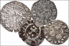 Large Lots MIXED. Early Medieval to British. Lot of four (4) BI enominations. Includes: CRUSADERS. BI denier of Bohémond III // Uncertain denier // ANGLO-GALLIC. BI denier au lion of Edward I as son o