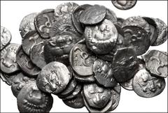 Large Lots GREEK. Asia Minor. Lot of fifty (50) Mithrapata AR Diobols. All coins: DYNASTS of LYCIA, Mithrapata. Circa 390-370 BC. AR Diobol. Facing lion's scalp / Triskeles within incuse square; vario