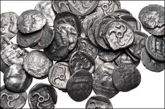 Large Lots GREEK. Asia Minor. Lot of fifty (50) Mithrapata AR Diobols. All coins: DYNASTS of LYCIA, Mithrapata. Circa 390-370 BC. AR Diobol. Facing lion's scalp / Triskeles within incuse square; vario