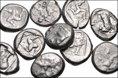 Large Lots GREEK. Asia Minor. Lot of ten (10) AR staters. Includes: A mix of types from Cilicia, Pamphylia, and Lycia. An interesting lot for the specialist collector and/or dealer. Fine to VF, severa