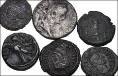 Large Lots ROMAN. Provincial. Lot of seventeen (17) Billon & Potin Tetradrachms from Alexandria in Egypt. Includes: An interesting selection from Nero to the Tetrarchy, with a Potin Tetradrachm of Dom