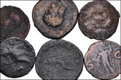 Large Lots ROMAN. Imperial. Lot of eleven (11) Æ denominations. Includes: Æ Dupondius of Livia // Æ As of Agrippa // Æ Sestertius of Nero Claudius Drusus // Æ Dupondius of Antonia // Æ As of Drusus Ca