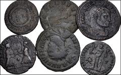 Large Lots ROMAN. Imperial. Lot of thirty-two (32) BI and Æ denominations. Includes: Mostly later 3rd and 4th century issues from Magnia Urbica to Anthemius with majority covering the period of Consta