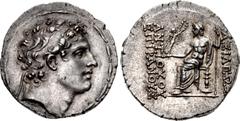 Greek SELEUKID EMPIRE. Posthumous Issues of Antiochos IV. 146/5 BC. AR Tetradrachm (29mm, 16.89 g, 1h). Antioch on the Orontes mint. Undated issue. Diademed head right / BAΣIΛEΩΣ ANTIOXOY EΠIΦANOYΣ, Z