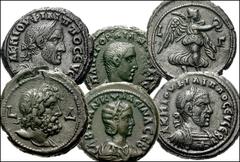 Roman Imperial Collection of Provincial Alexandria. BI Tetradrachms (, 'h). Later Alexandria issues from Gordian III as Caesar to Trebonianus Gallus. Forty-four (44) coins in lot. A few silvered. A go