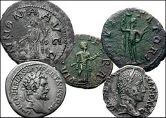Roman Imperial Collection of Ancient Imitations and Fourrées of silver coins. Various denominations. Fourrées and cores of issues from Antoninus Pius to Trebonianus Gallus. Twenty-six (26) coins in lo