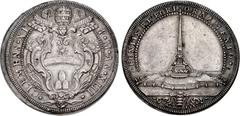 World ITALY, Papale (Stato pontificio). Clement XI. 1700-1721. AR Piastra (44.6mm, 32.05 g, 12h). Rome mint. Dated RY 13 (AD 1713/4). * CLEMENS * XI P * M * AN * XIII *, coat-of-arms surmounted by cro