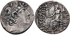 Roman Provincial SELEUCIS and PIERIA, Antioch. temp. Labienus/Ventidius Bassus. AR Tetradrachm (24.5mm, 15.17 g, 1h). In the name and types of the Seleucid king Philip I Philadelphus. Dated year 10 of